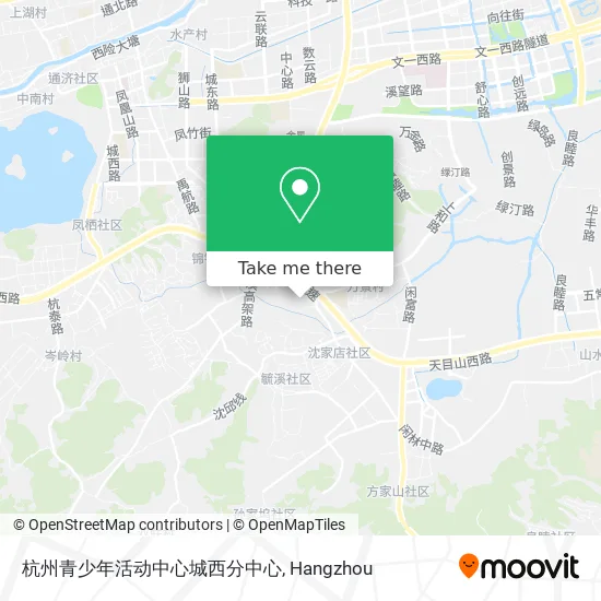 杭州青少年活动中心城西分中心 map