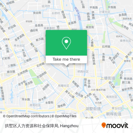 拱墅区人力资源和社会保障局 map