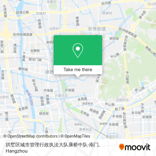拱墅区城市管理行政执法大队康桥中队-南门 map