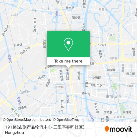 191路(农副产品物流中心-三里亭春晖社区) map