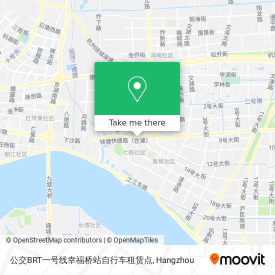 公交BRT一号线幸福桥站自行车租赁点 map