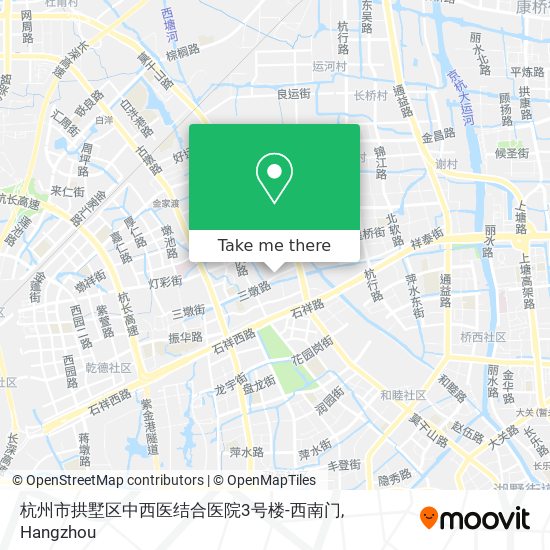 杭州市拱墅区中西医结合医院3号楼-西南门 map