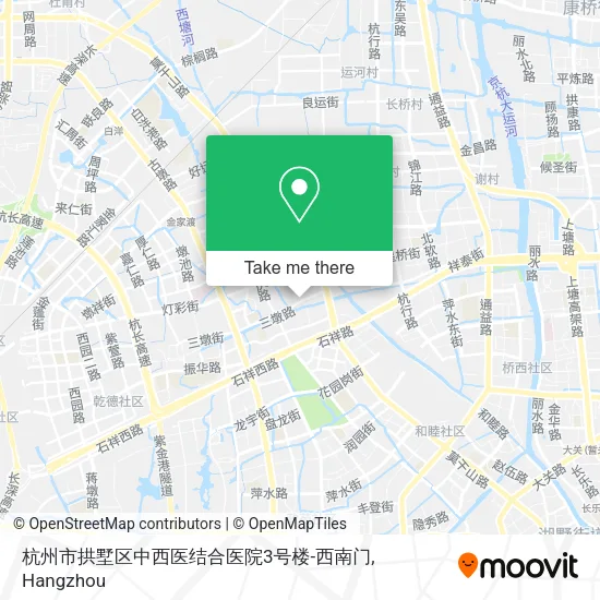 杭州市拱墅区中西医结合医院3号楼-西南门 map