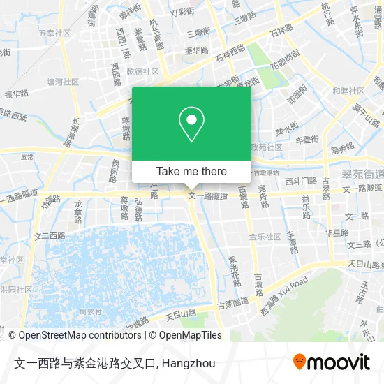 文一西路与紫金港路交叉口 map