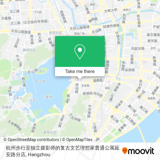 杭州步行至独立摄影师的复古文艺理想家普通公寓延安路分店 map