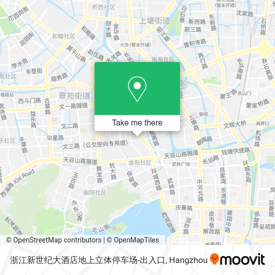 浙江新世纪大酒店地上立体停车场-出入口 map