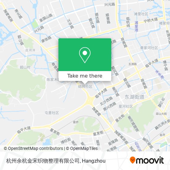 杭州余杭金宋织物整理有限公司 map