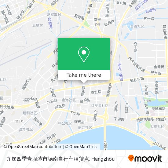 九堡四季青服装市场南自行车租赁点 map