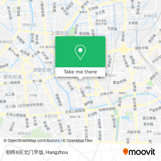 朝晖6区北门早饭 map