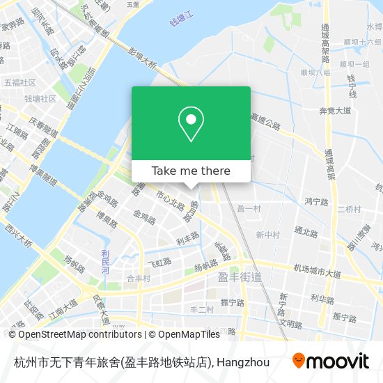 杭州市无下青年旅舍(盈丰路地铁站店) map