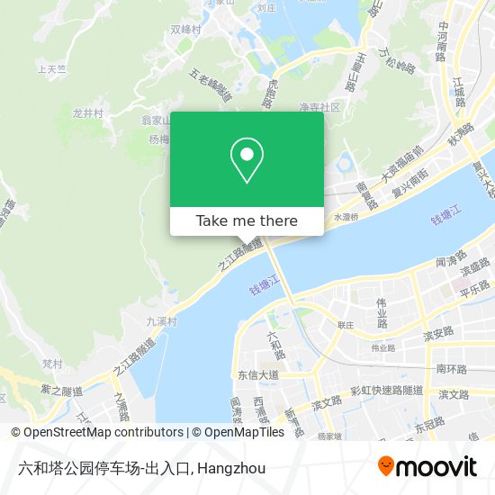 六和塔公园停车场-出入口 map