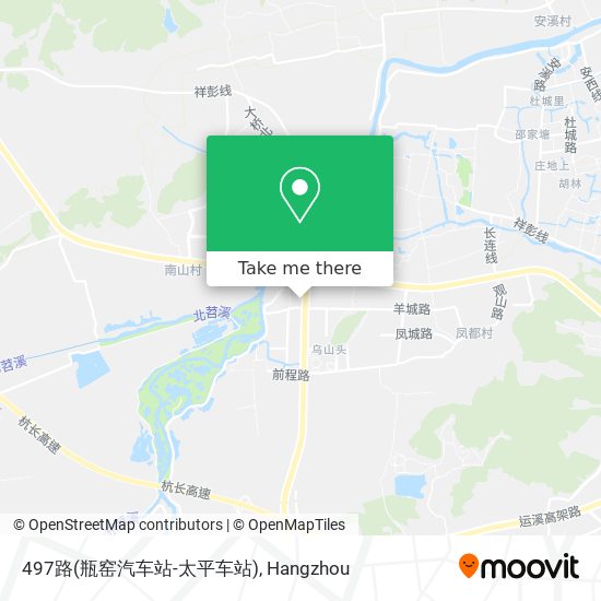 497路(瓶窑汽车站-太平车站) map