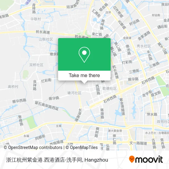 浙江杭州紫金港.西港酒店-洗手间 map