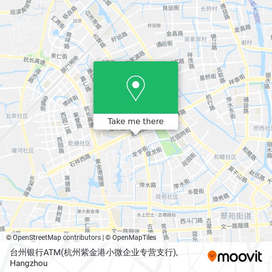 台州银行ATM(杭州紫金港小微企业专营支行) map