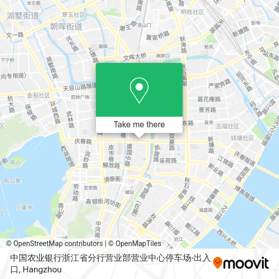 中国农业银行浙江省分行营业部营业中心停车场-出入口 map