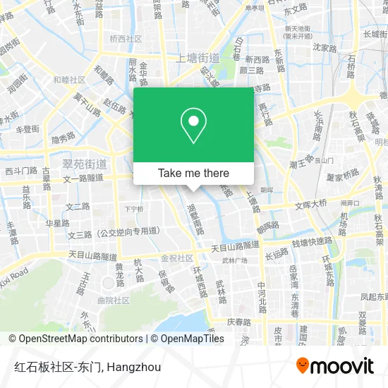 红石板社区-东门 map