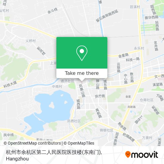 杭州市余杭区第二人民医院医技楼(东南门) map