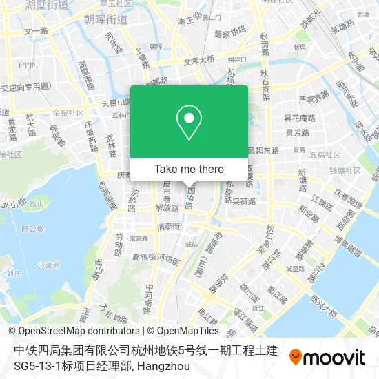 中铁四局集团有限公司杭州地铁5号线一期工程土建SG5-13-1标项目经理部 map