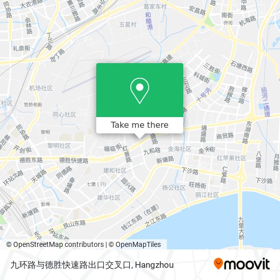 九环路与德胜快速路出口交叉口 map