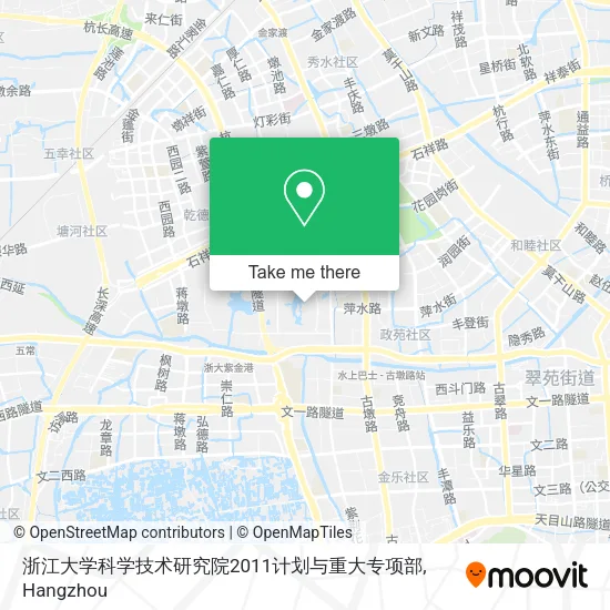浙江大学科学技术研究院2011计划与重大专项部 map