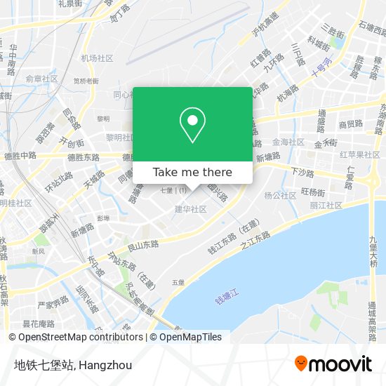 地铁七堡站 map