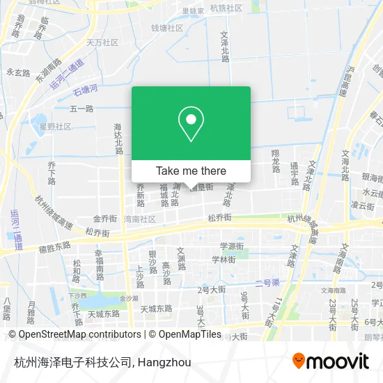 杭州海泽电子科技公司 map