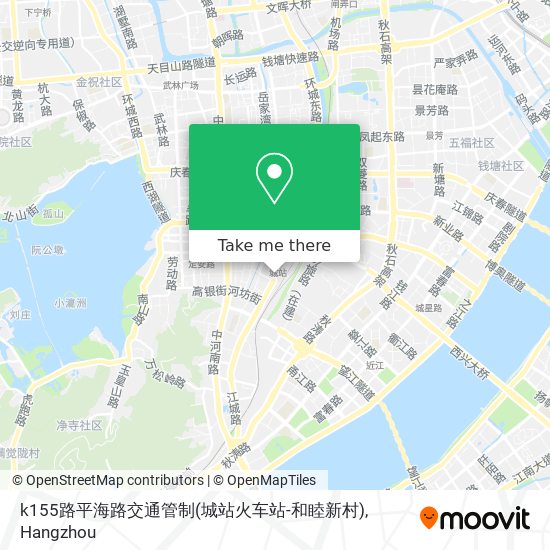 k155路平海路交通管制(城站火车站-和睦新村) map