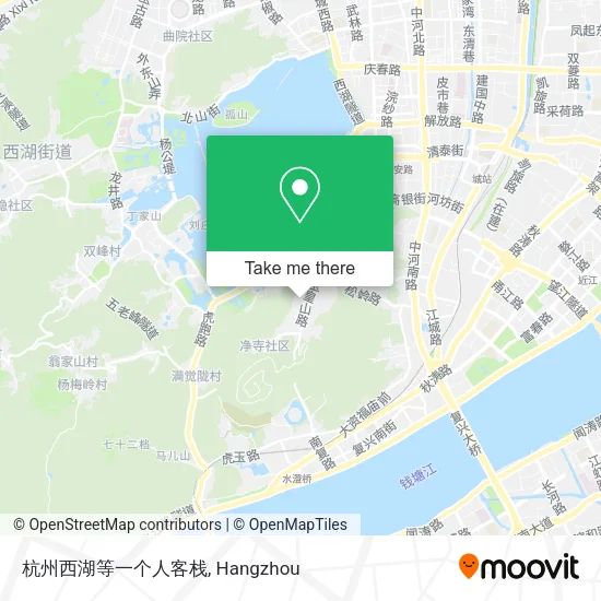 杭州西湖等一个人客栈 map