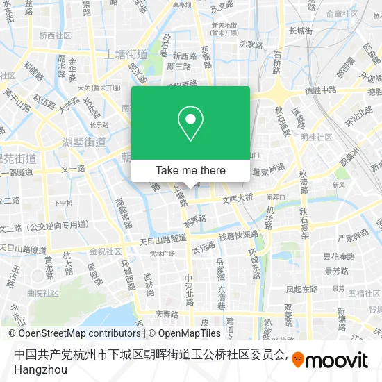 中国共产党杭州市下城区朝晖街道玉公桥社区委员会 map
