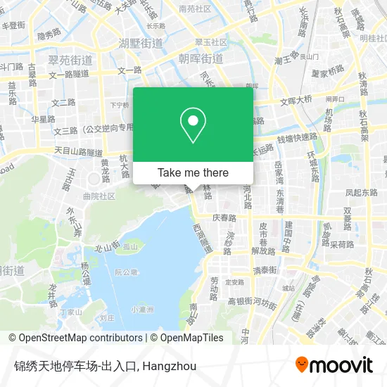 锦绣天地停车场-出入口 map