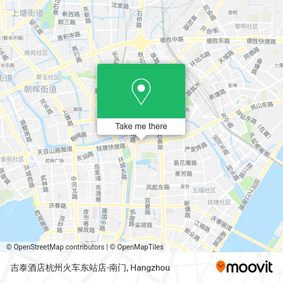 吉泰酒店杭州火车东站店-南门 map