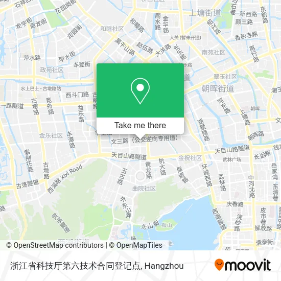 浙江省科技厅第六技术合同登记点 map