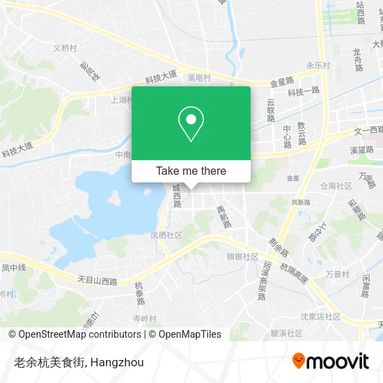 老余杭美食街 map