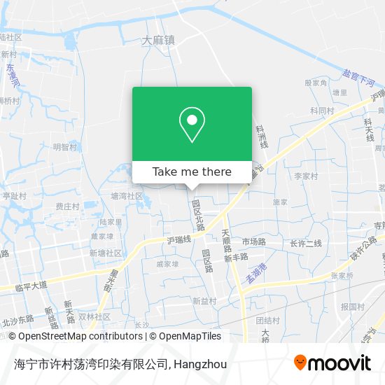 海宁市许村荡湾印染有限公司 map