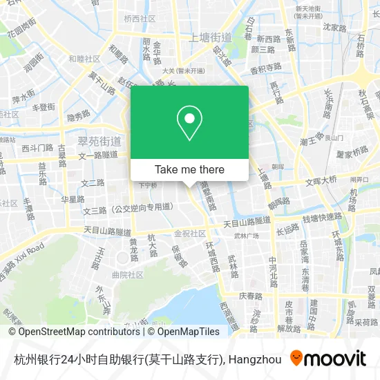 杭州银行24小时自助银行(莫干山路支行) map