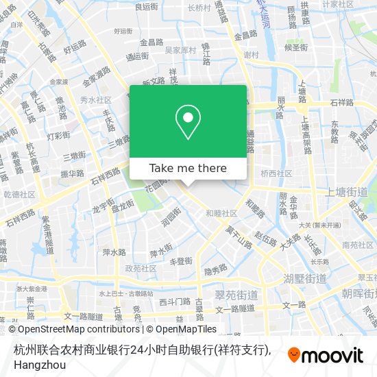 杭州联合农村商业银行24小时自助银行(祥符支行) map