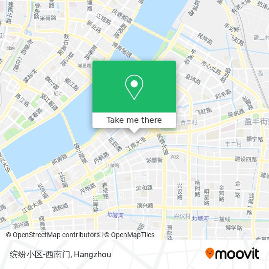 缤纷小区-西南门 map