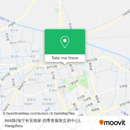 868路(海宁长安骆家-四季青服装交易中心) map