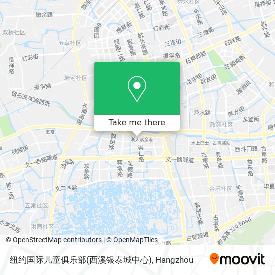 纽约国际儿童俱乐部(西溪银泰城中心) map