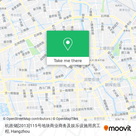 杭政储[2013]115号地块商业商务及娱乐设施用房工程 map