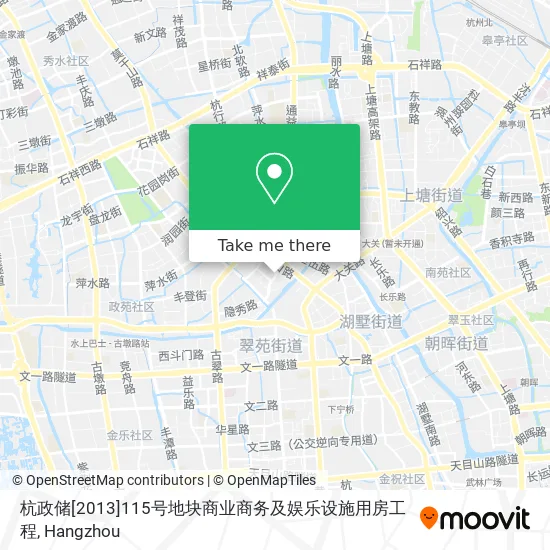 杭政储[2013]115号地块商业商务及娱乐设施用房工程 map