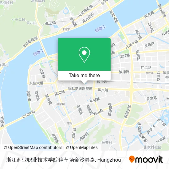 浙江商业职业技术学院停车场金沙港路 map