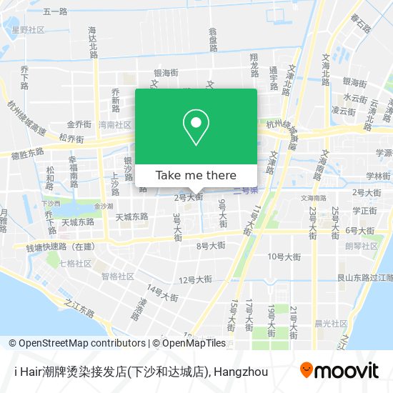 i Hair潮牌烫染接发店(下沙和达城店) map