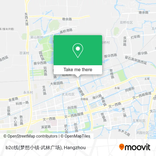 b2c线(梦想小镇-武林广场) map