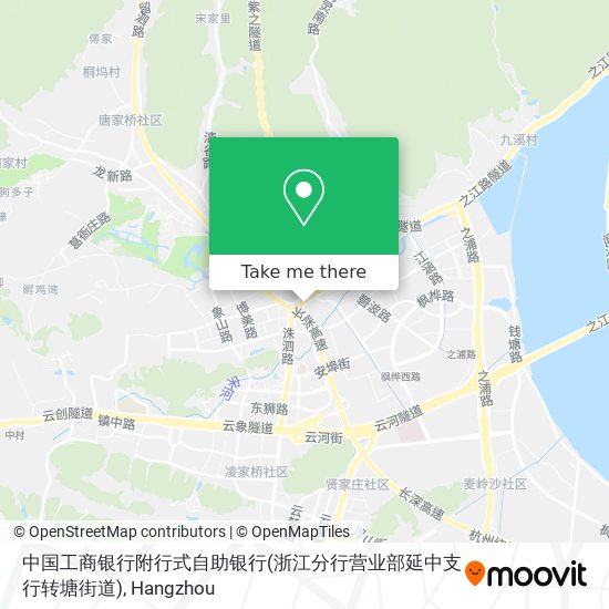 中国工商银行附行式自助银行(浙江分行营业部延中支行转塘街道) map