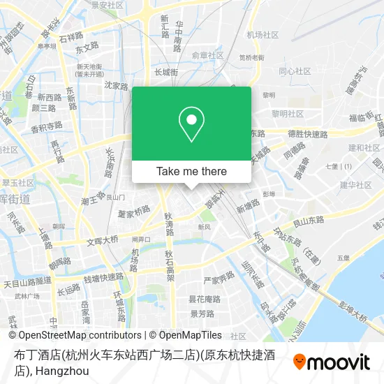 布丁酒店(杭州火车东站西广场二店)(原东杭快捷酒店) map