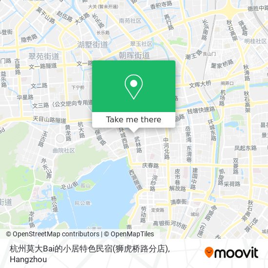 杭州莫大Bai的小居特色民宿(狮虎桥路分店) map
