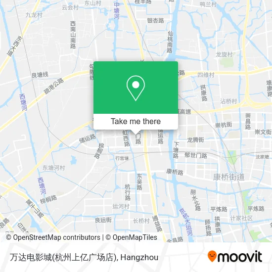 万达电影城(杭州上亿广场店) map