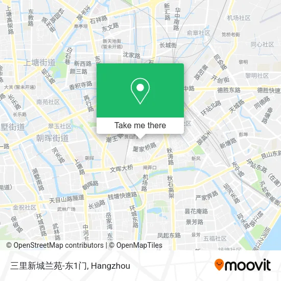 三里新城兰苑-东1门 map