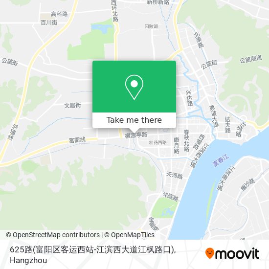 625路(富阳区客运西站-江滨西大道江枫路口) map